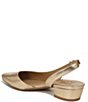 Color:Dark Gold - Image 4 - Banks Metallic Leather Slingback Dress Pumps