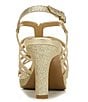 Color:Gold Glitter - Image 3 - Baylor Glitter Strappy Platform Dress Sandals