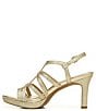 Color:Gold Glitter - Image 5 - Baylor Glitter Strappy Platform Dress Sandals