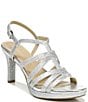 Color:Silver Glitter - Image 1 - Baylor Glitter Strappy Platform Dress Sandals