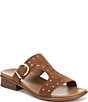 Naturalizer Beach Studded Suede T-Strap Slide Sandals - Image 1