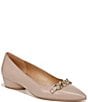Color:Warm Fawn Tan - Image 1 - Becca Chain Detail Leather Pumps