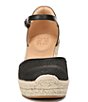Color:Black - Image 6 - Bianca Fabric and Leather Espadrille Wedges