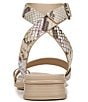 Color:Lilac Multi - Image 3 - Birch Snake Print Leather Toe Loop Ankle Strap Sandals