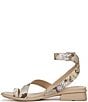 Color:Lilac Multi - Image 5 - Birch Snake Print Leather Toe Loop Ankle Strap Sandals