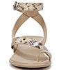 Color:Lilac Multi - Image 6 - Birch Snake Print Leather Toe Loop Ankle Strap Sandals