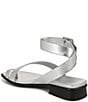 Color:Silver - Image 4 - Birch Leather Toe Loop Ankle Strap Sandals