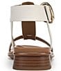 Naturalizer Brandy Leather Big Buckle Hardware T-Strap Ankle Wrap Sandals - Image 6