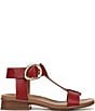 Naturalizer Brandy Leather Big Buckle Hardware T-Strap Ankle Wrap Sandals - Image 5