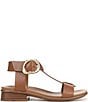 Naturalizer Brandy Leather Big Buckle Hardware T-Strap Ankle Wrap Sandals - Image 6