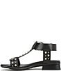 Naturalizer Brandy Studded Leather Big Buckle Hardware T-Strap Ankle Wrap Sandals - Image 5