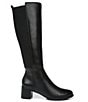 Color:Black - Image 2 - Brent Weatherproof Leather Block Heel Tall Boots
