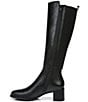 Color:Black - Image 5 - Brent Weatherproof Leather Block Heel Tall Boots