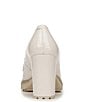 Color:Satin Pearl - Image 3 - Callie Patent Leather Chain Detail Lug Sole Moc Loafer Pumps
