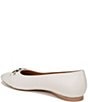 Color:Warm White - Image 4 - Charlotte Leather Slip On Bit Detail Ballet Flats