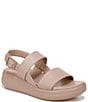 Color:Blush Pink - Image 1 - Coast Tumbled Platform Slingback Sandals