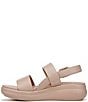 Color:Blush Pink - Image 5 - Coast Tumbled Platform Slingback Sandals