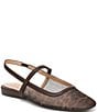 Naturalizer Connie Leopard Mesh Slingback Mary Jane Square Toe Ballet Flat Mules - Image 1
