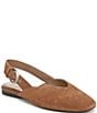 Naturalizer Crystal Suede Slingback Square Toe Ballet Flats - Image 1
