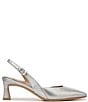 Color:Silver Leather - Image 2 - Dalary Leather Slingback Dress Pumps