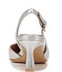 Color:Silver Leather - Image 3 - Dalary Leather Slingback Dress Pumps