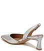 Color:Silver Leather - Image 4 - Dalary Leather Slingback Dress Pumps