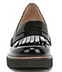 Color:Black - Image 6 - Darcy Patent Leather Lightweight Lug Sole Kilty Fringe Loafers