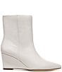 Color:Satin Pearl - Image 2 - Dario Leather Wedge Dress Booties