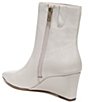 Color:Satin Pearl - Image 4 - Dario Leather Wedge Dress Booties