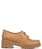 Color:Toffee - Image 2 - Darry Lace-Up Leather Lightweight Lug Sole Platform Oxford Loafers
