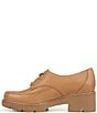 Color:Toffee - Image 5 - Darry Lace-Up Leather Lightweight Lug Sole Platform Oxford Loafers