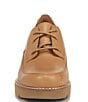 Color:Toffee - Image 6 - Darry Lace-Up Leather Lightweight Lug Sole Platform Oxford Loafers