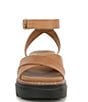 Color:Toffee Brown - Image 6 - Darry Leather Ankle Strap Banded Lightweight Platform Sandals