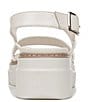 Color:Warm White - Image 3 - Darry Leather Slingback Lightweight Platform Sandals