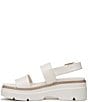 Color:Warm White - Image 5 - Darry Leather Slingback Lightweight Platform Sandals