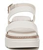Color:Warm White - Image 6 - Darry Leather Slingback Lightweight Platform Sandals