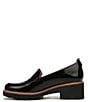Color:Black Patent - Image 5 - Darry Patent Leather Lug Sole Platform Loafers