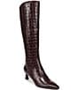 Naturalizer Deesha Croco Embossed Leather Knee High Boots - Image 1