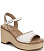Naturalizer Della Leather Ankle Wrap Platform Wedge Sandals - Image 1