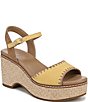 Naturalizer Della Suede Ankle Wrap Platform Wedge Sandals - Image 1
