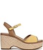 Naturalizer Della Suede Ankle Wrap Platform Wedge Sandals - Image 2