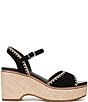 Naturalizer Della Suede Ankle Wrap Platform Wedge Sandals - Image 2