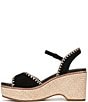 Naturalizer Della Suede Ankle Wrap Platform Wedge Sandals - Image 5