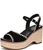 Naturalizer Della Suede Ankle Wrap Platform Wedge Sandals - Image 5