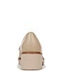 Color:Tan White - Image 3 - Desi Leather Chain Detail Lightweight Platform Lug Sole Loafers