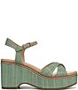 Naturalizer Dovie Raffia Ankle Wrap Sandal Platform Wedges - Image 2