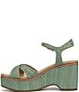 Naturalizer Dovie Raffia Ankle Wrap Sandal Platform Wedges - Image 5