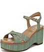 Naturalizer Dovie Raffia Ankle Wrap Sandal Platform Wedges - Image 6