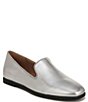 Color:Silver - Image 1 - Effortless Slip-On Metallic Leather Loafers