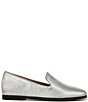 Color:Silver - Image 2 - Effortless Slip-On Metallic Leather Loafers
